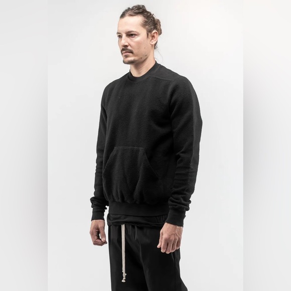 Rick Owens granbury crew sweatshirt long sleeve black DU01B7283 SIZE M NWT - Picture 10 of 10